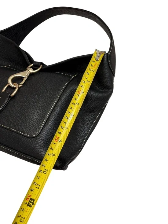 Dooney & Bourke Annalisa Lock Sac black pebble leather hobo bag - Picture 3 of 10